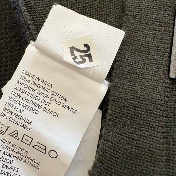 PrAna Green Zip Up Misha Duster Sweater Medium Hooded Jumper Jacquard Pattern - Picture 8 of 9